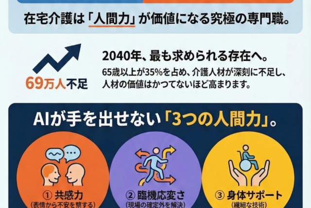 ＡＩに仕事を奪われにくい訪問介護という希望